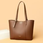 Classic Brown Women's Tote Handbag